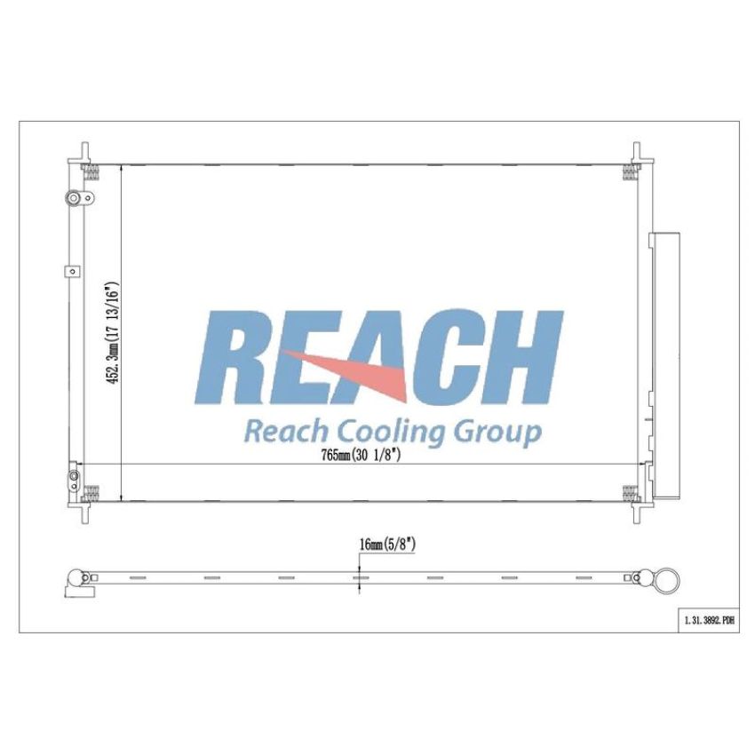 Reach International 31-3892 A/C Condenser