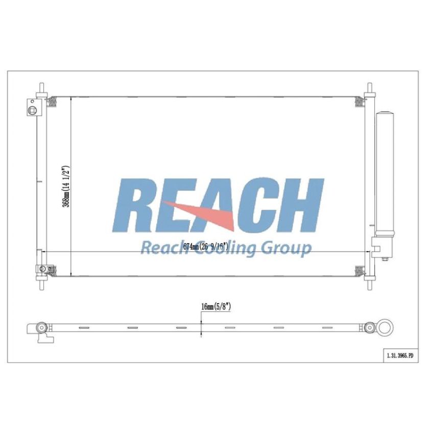 Reach International 31-3965 A/C Condenser