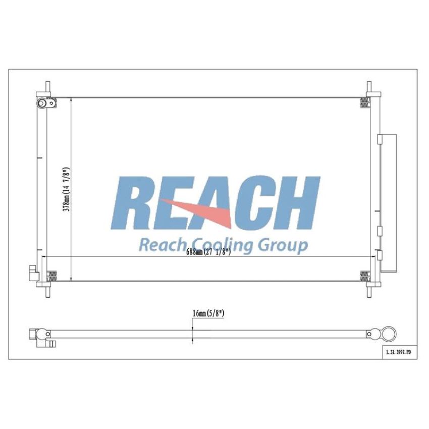 Reach International 31-3997 A/C Condenser
