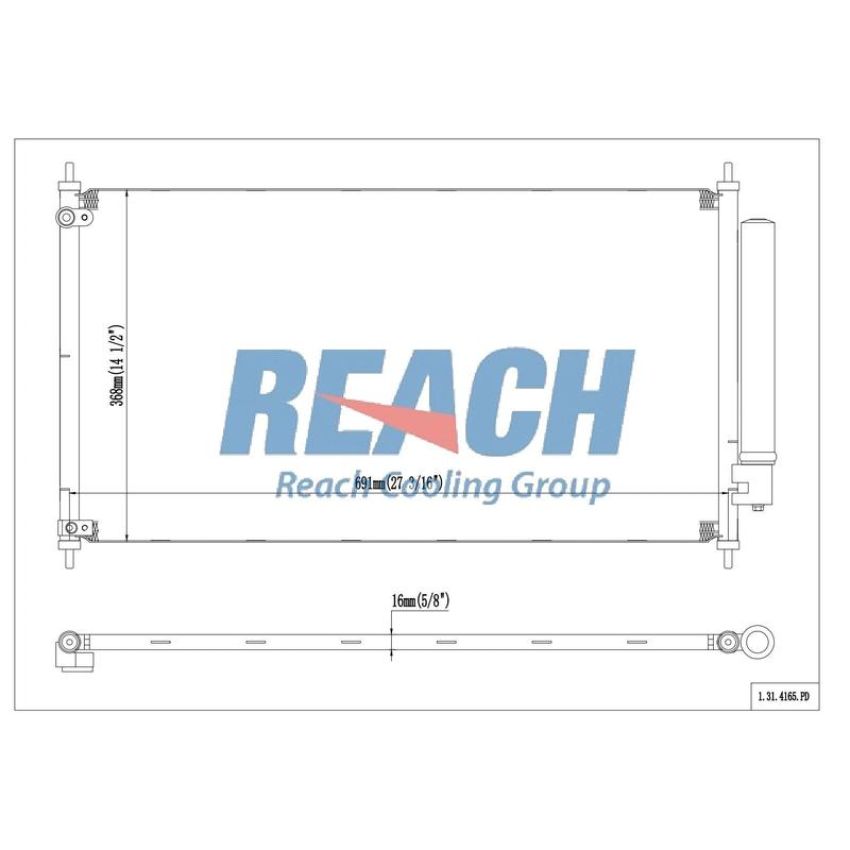 Reach International 31-4165 A/C Condenser