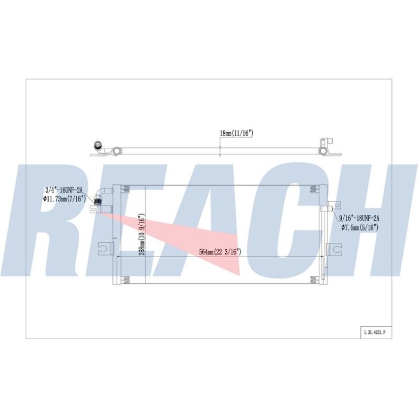 Reach International 31-4221 A/C Condenser