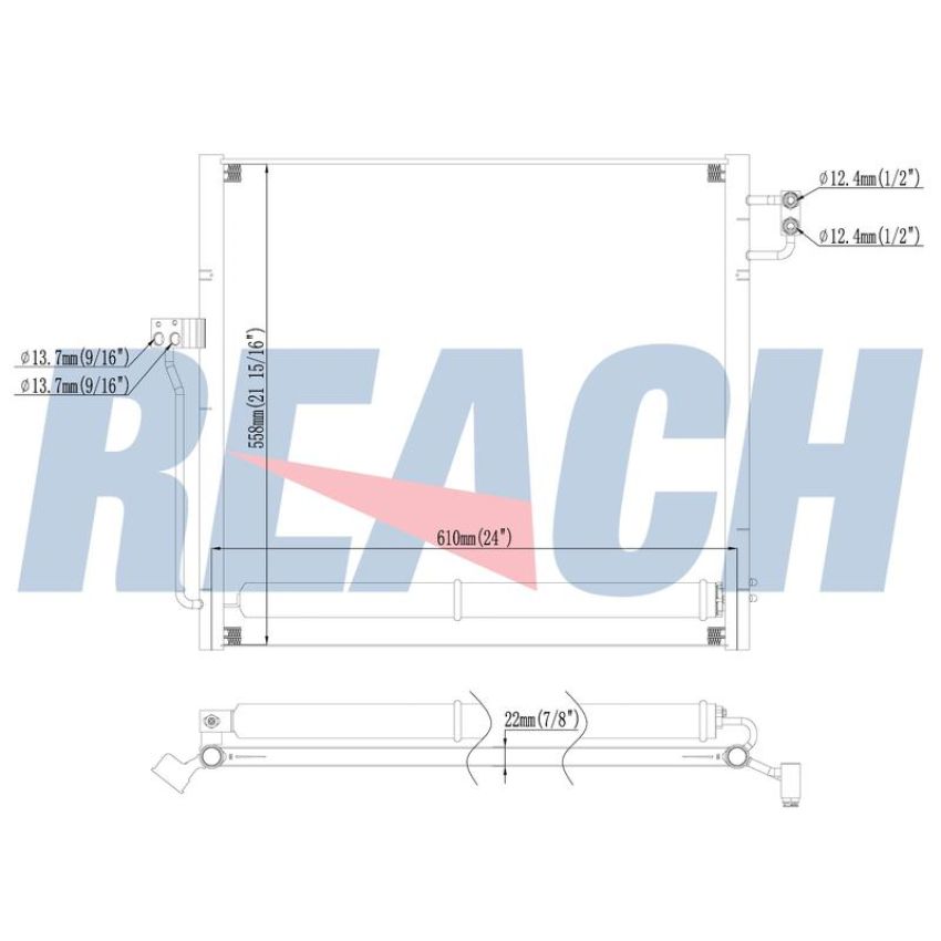 Reach International 31-4421 A/C Condenser