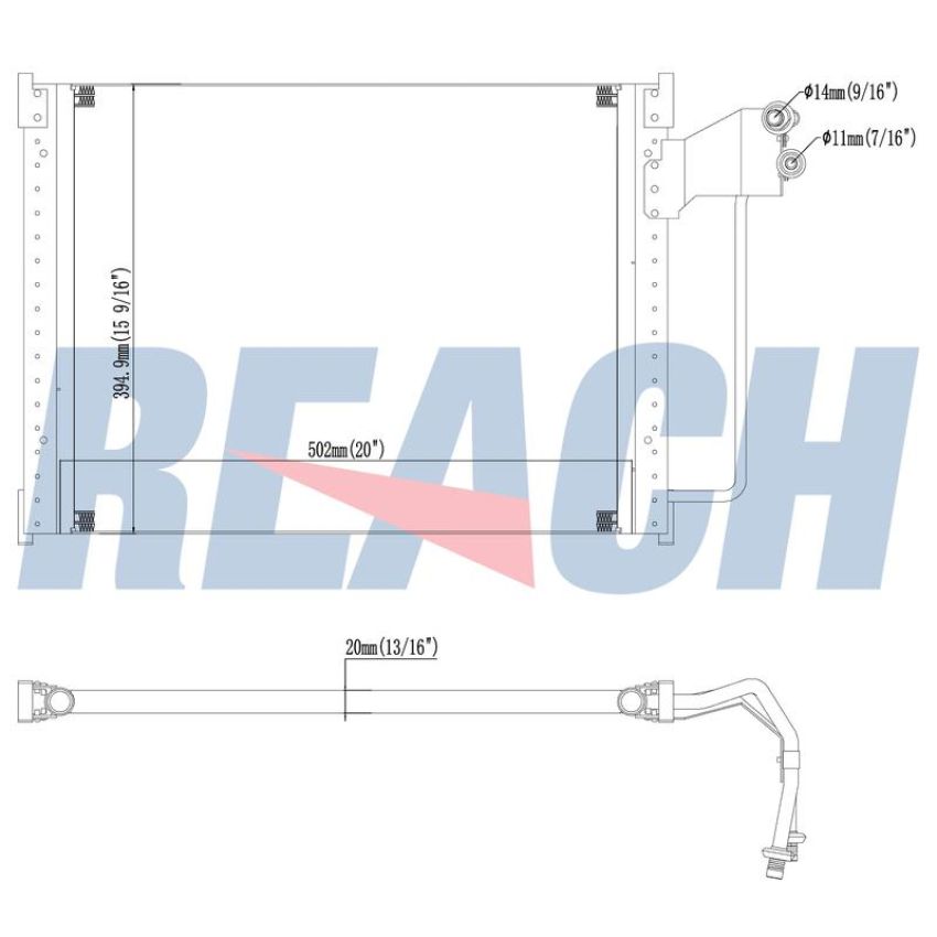 Reach International 31-4453 A/C Condenser