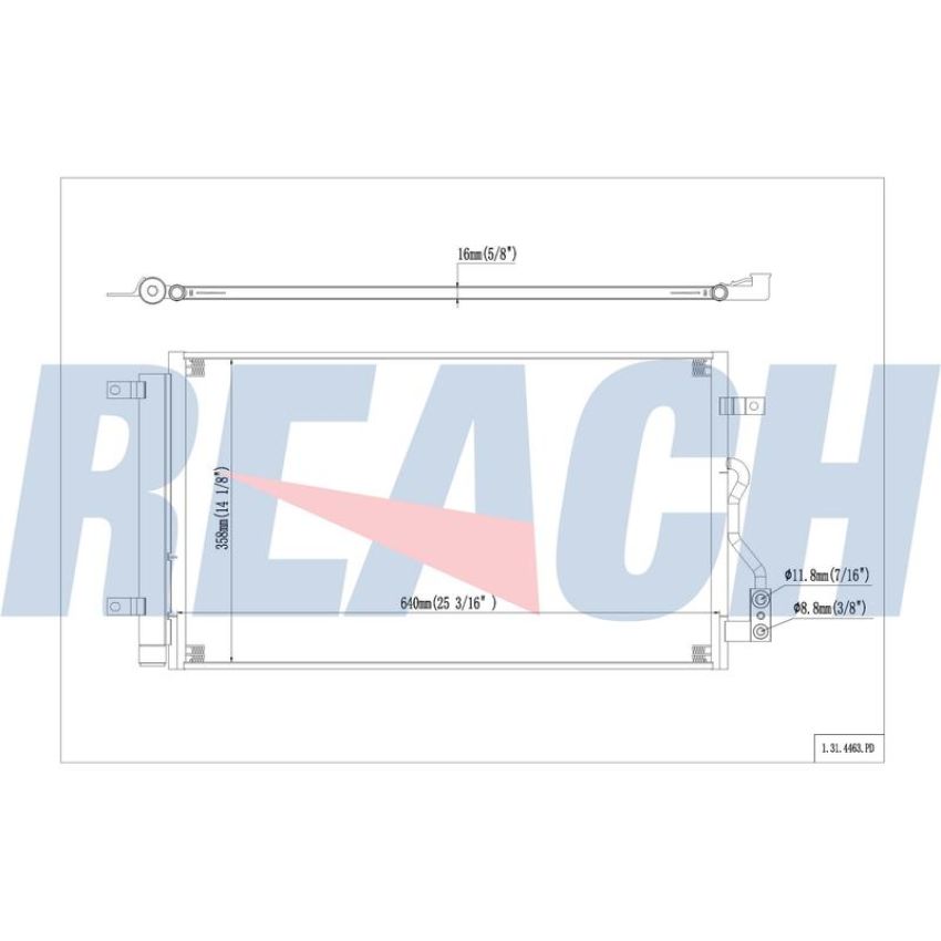 Reach International 31-4463 A/C Condenser