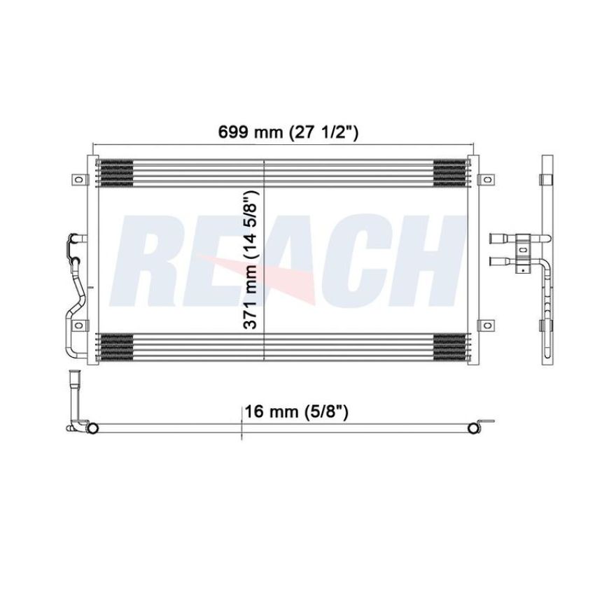 Reach International 31-4616 A/C Condenser