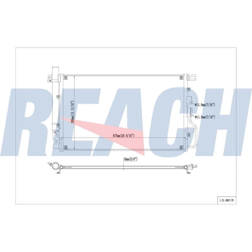 Reach International 31-4997 A/C Condenser
