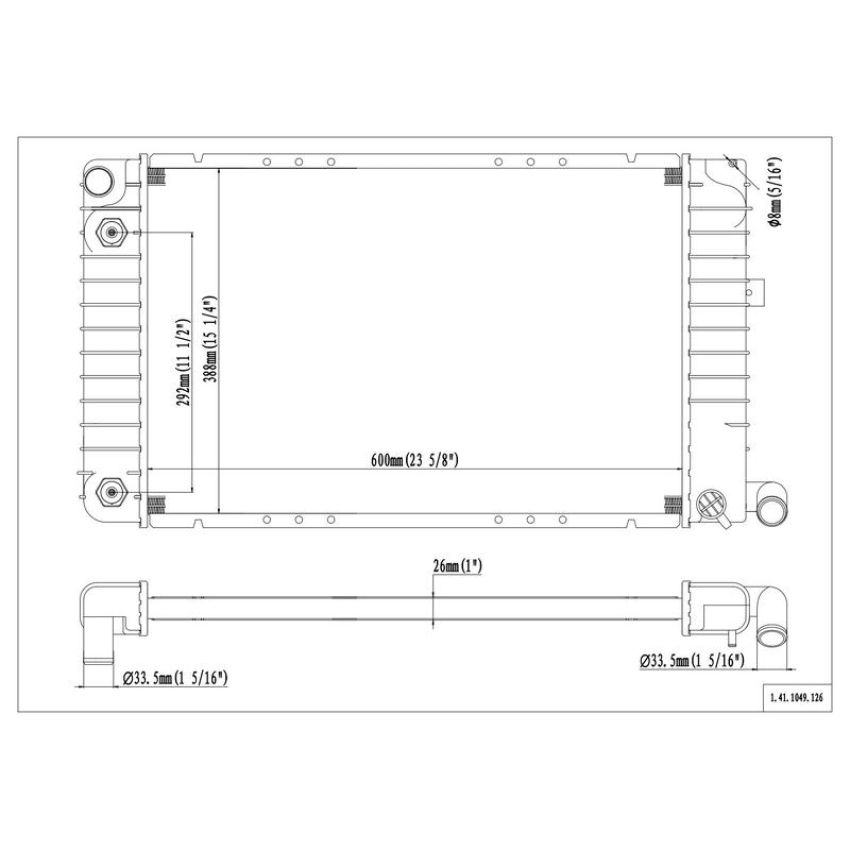 Reach International 41-1049 Radiator