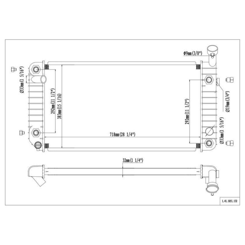 Reach International 41-1051 Radiator
