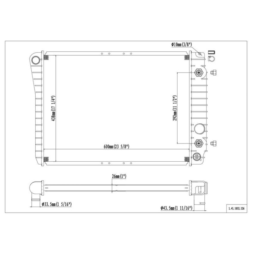 Reach International 41-1052 Radiator