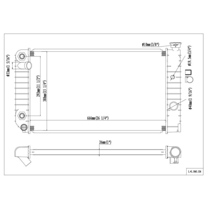 Reach International 41-1065 Radiator