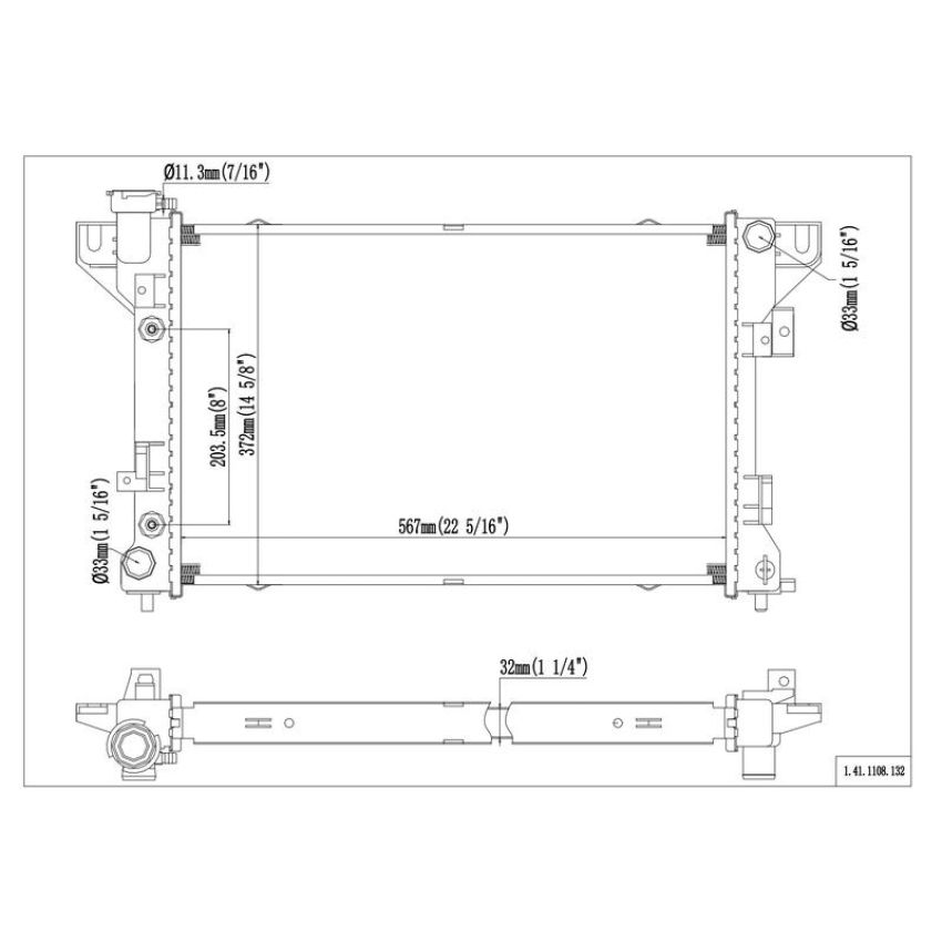 Reach International 41-1108 Radiator