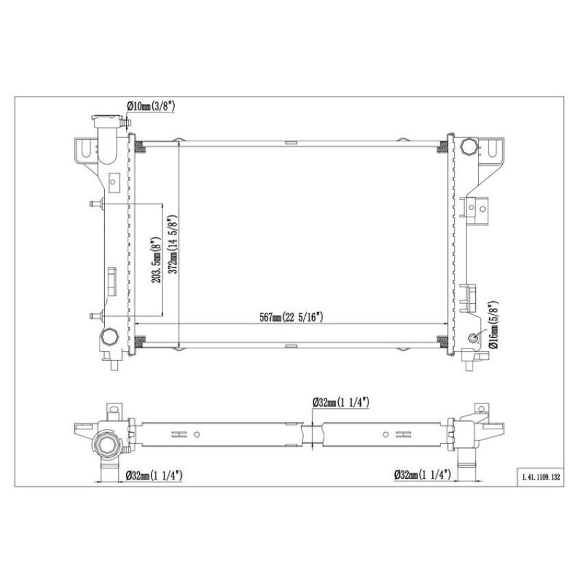 Reach International 41-1109 Radiator