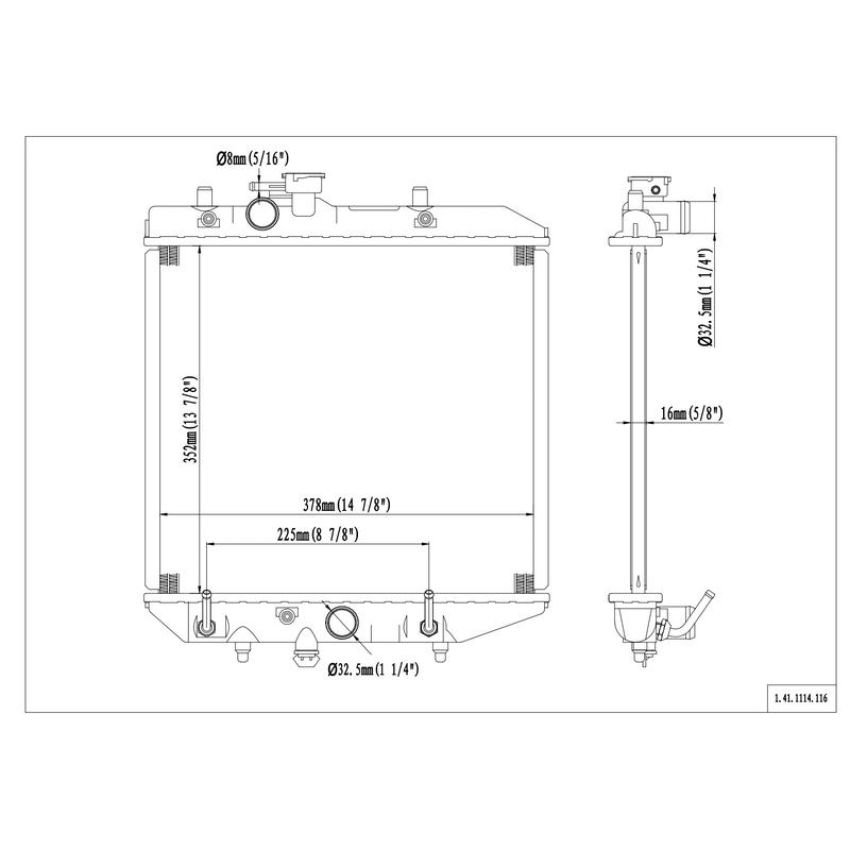 Reach International 41-1114 Radiator