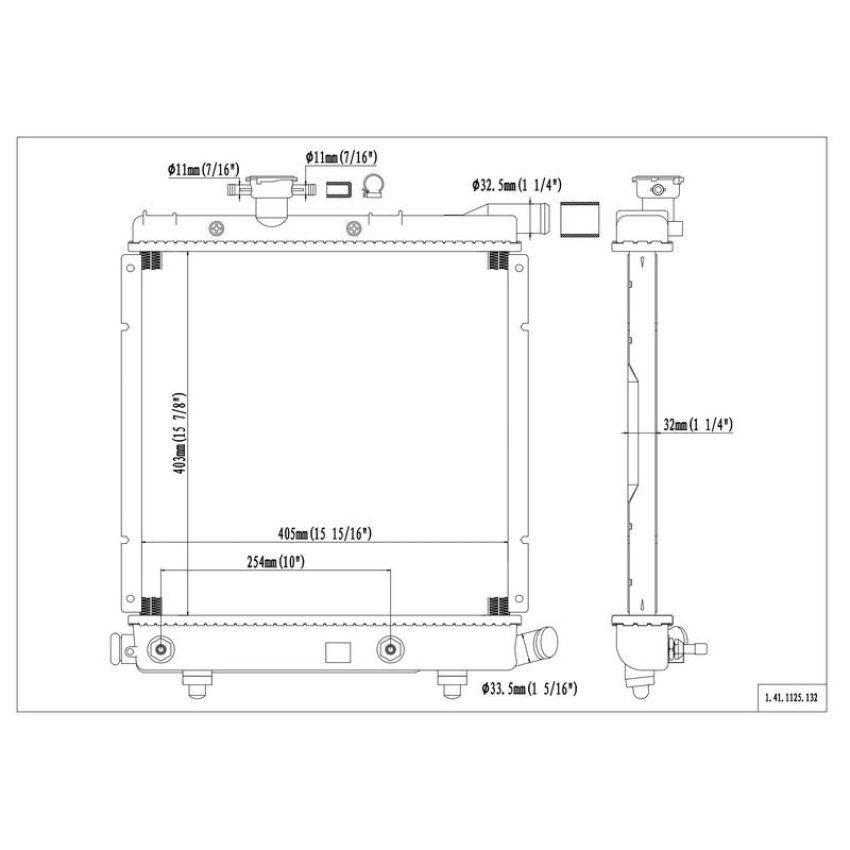 Reach International 41-1125 Radiator