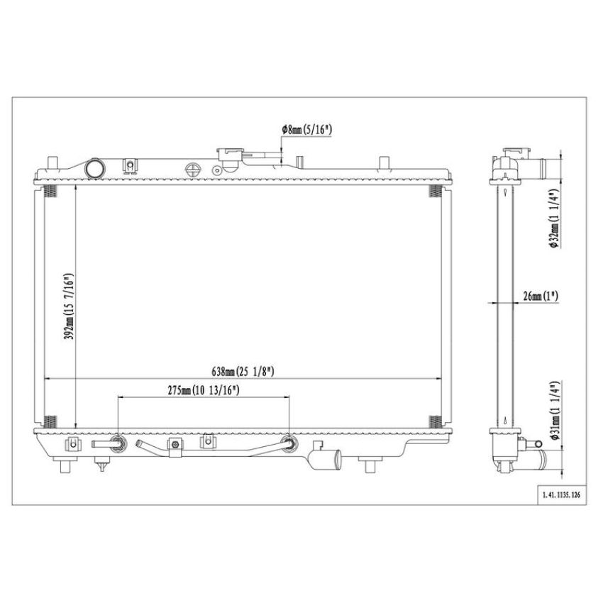 Reach International 41-1135 Radiator