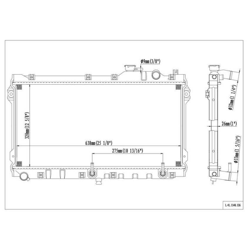 Reach International 41-1140 Radiator