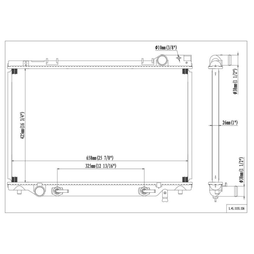 Reach International 41-1155 Radiator