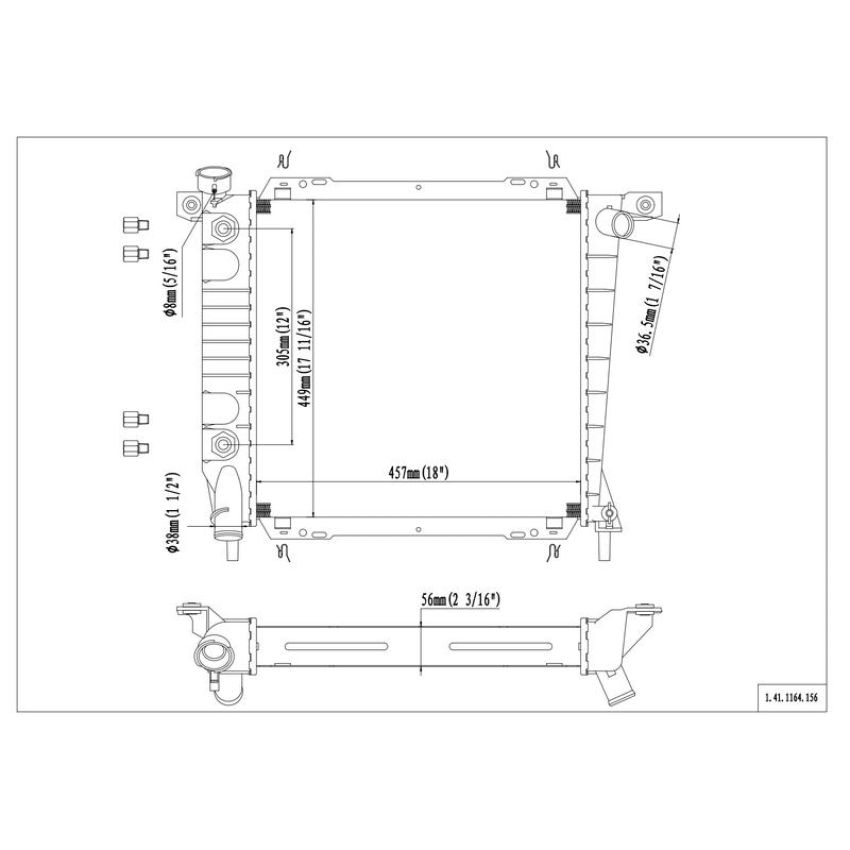 Reach International 41-1164 Radiator