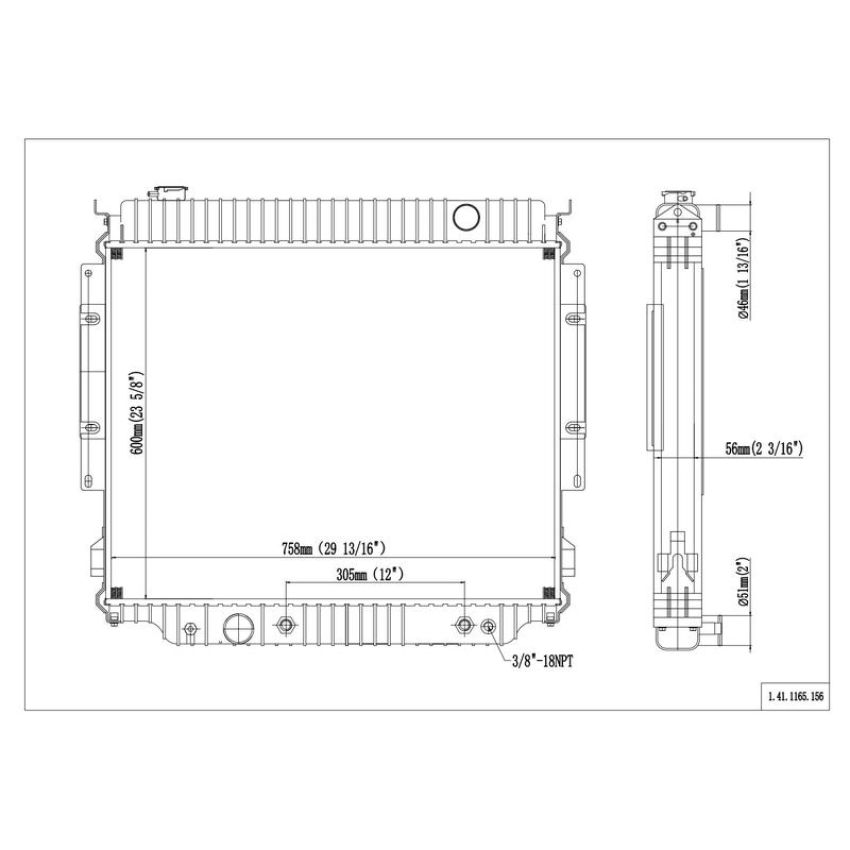 Reach International 41-1165 Radiator