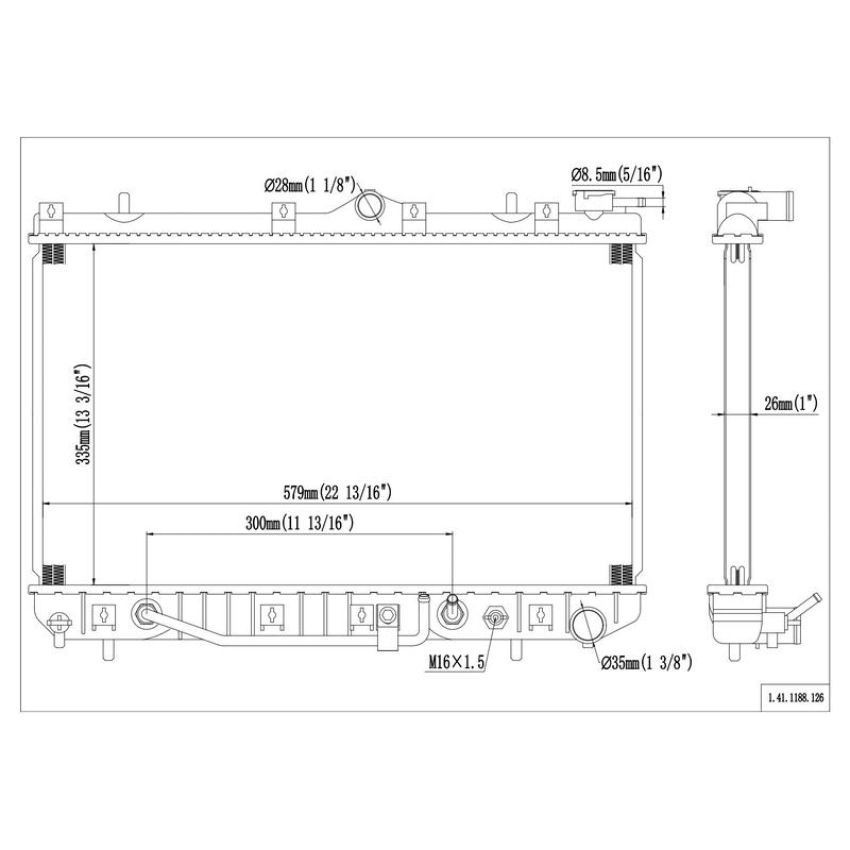 Reach International 41-1188 Radiator