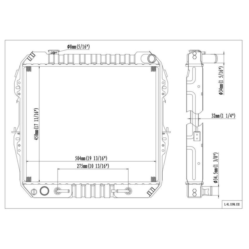 Reach International 41-1190 Radiator