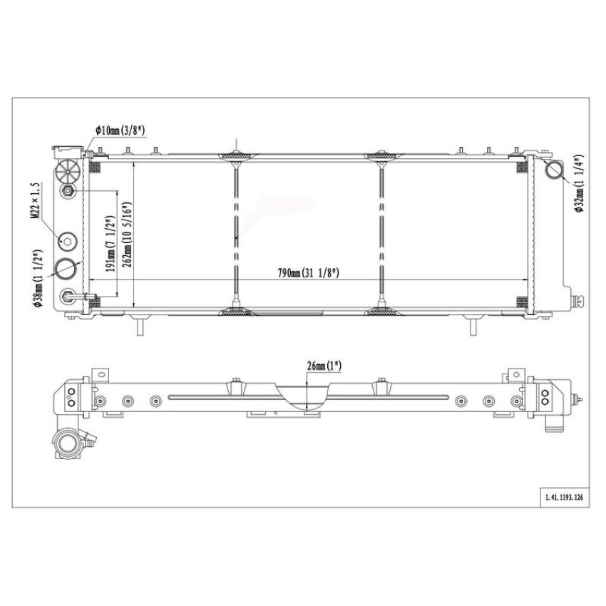 Reach International 41-1193 Radiator