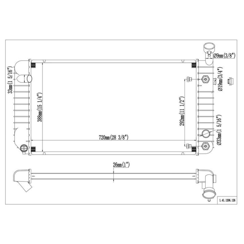 Reach International 41-1206 Radiator