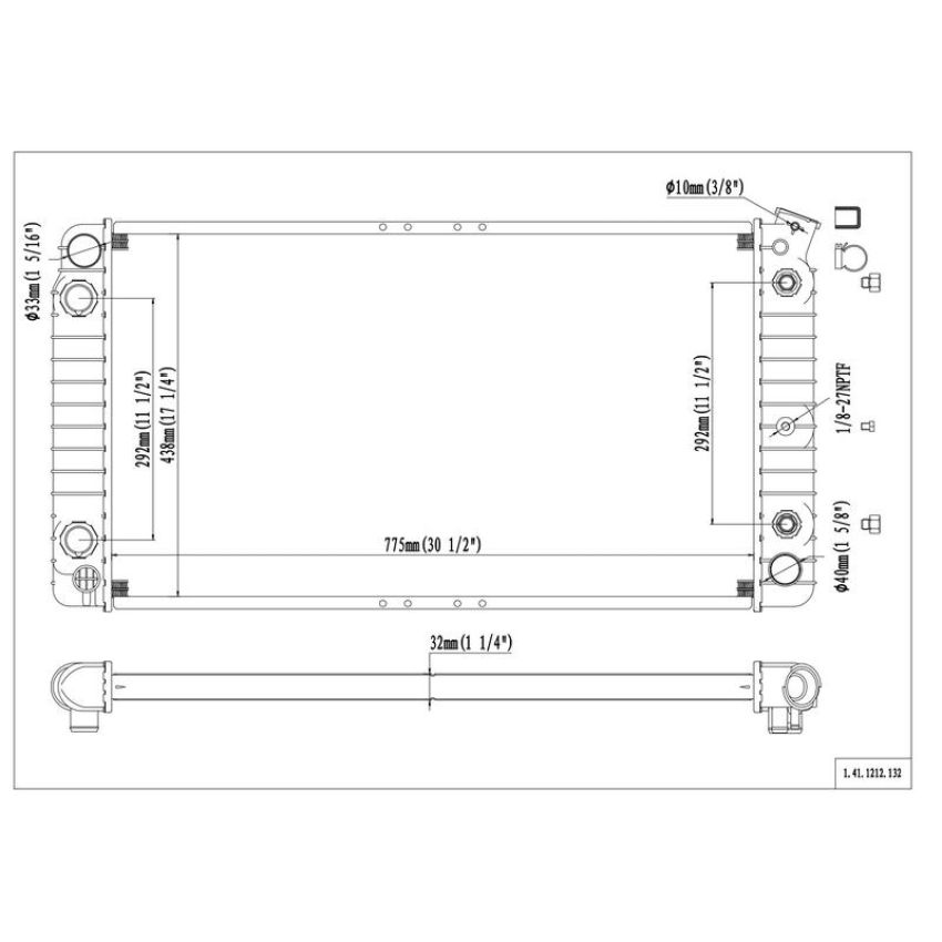 Reach International 41-1212 Radiator
