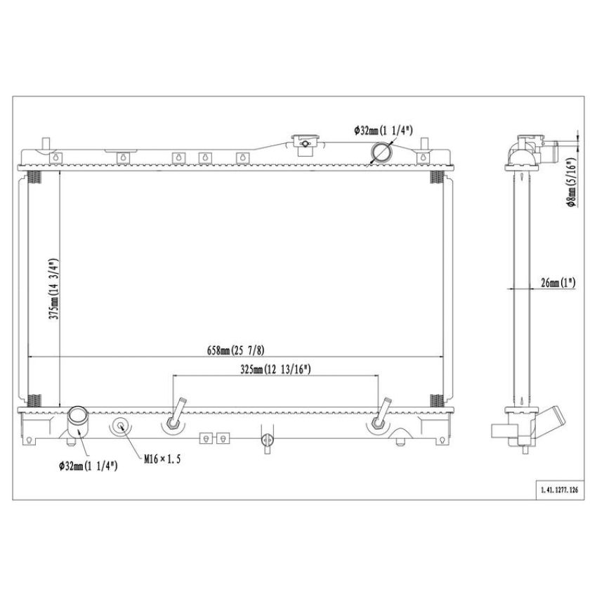 Reach International 41-1277 Radiator