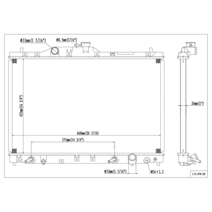 Reach International 41-1278 Radiator