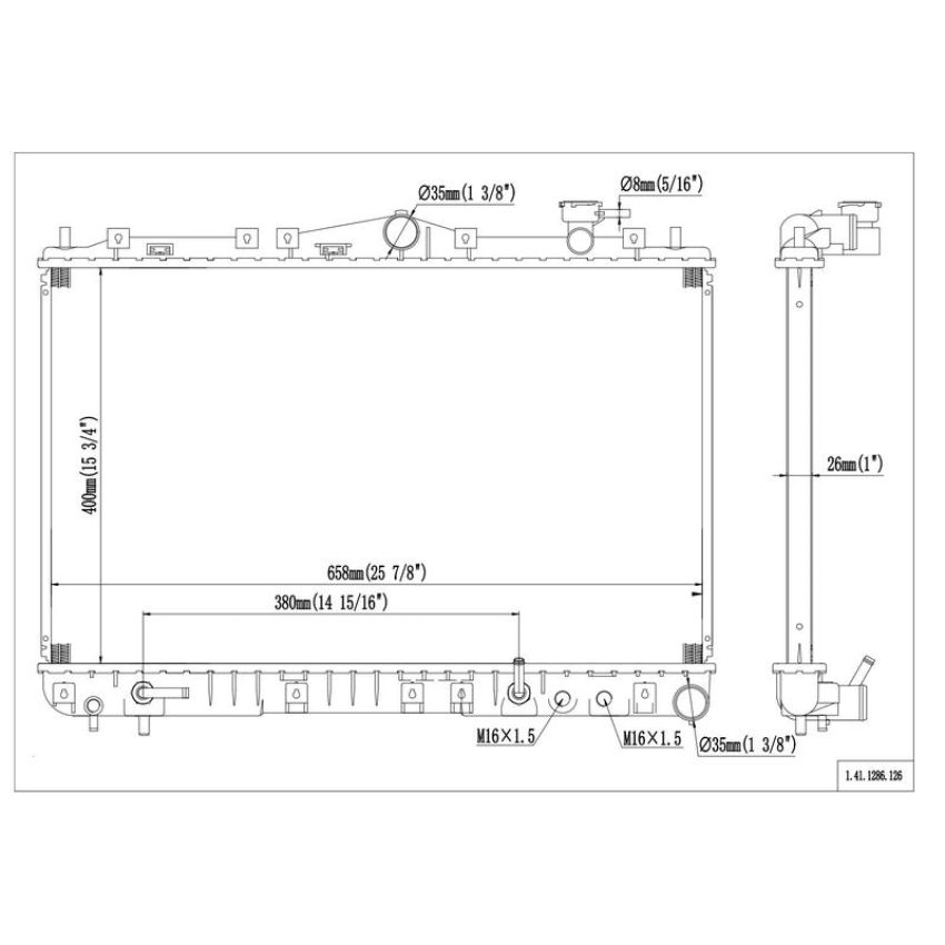 Reach International 41-1286 Radiator