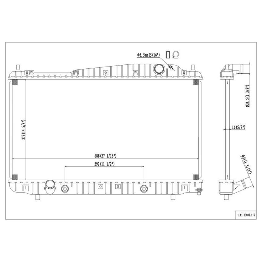 Reach International 41-13000 Radiator