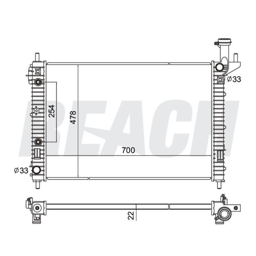 Reach International 41-13007 Radiator