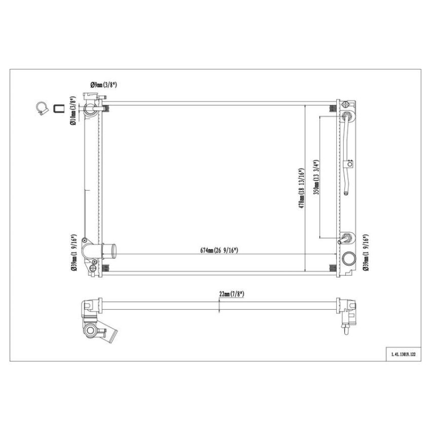 Reach International 41-13019 Radiator
