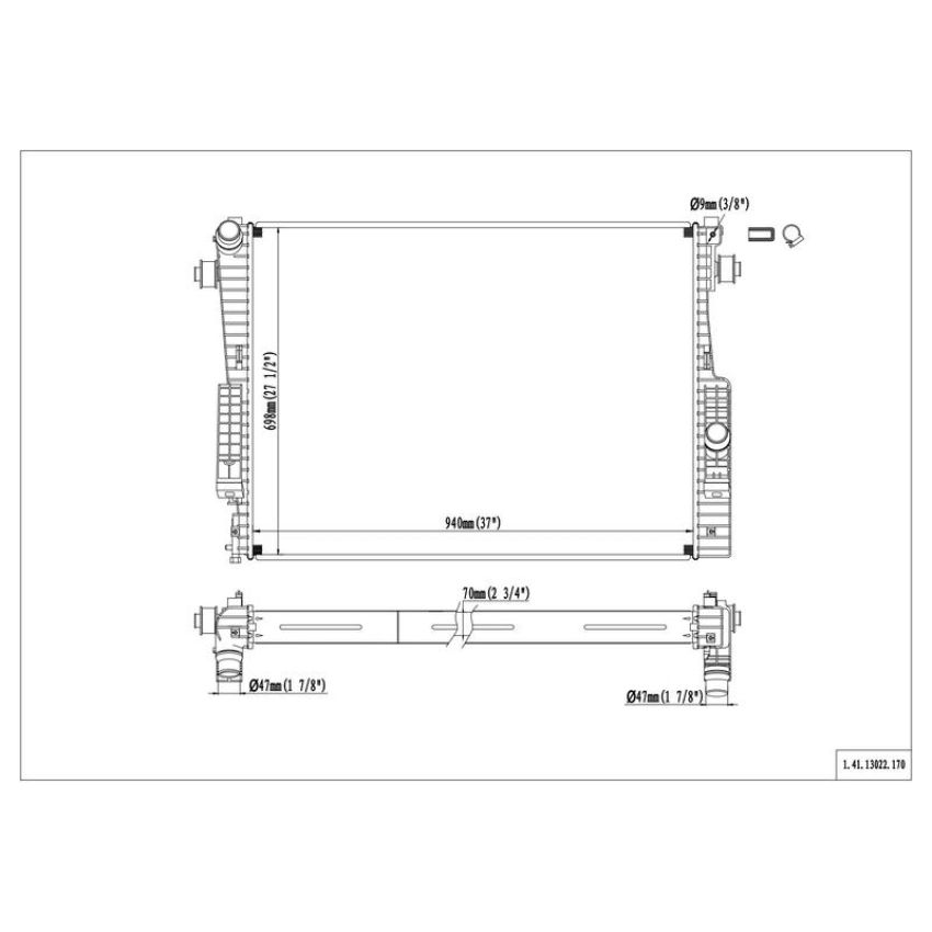 Reach International 41-13022 Radiator