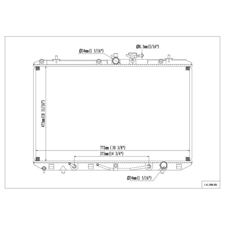 Reach International 41-13024 Radiator