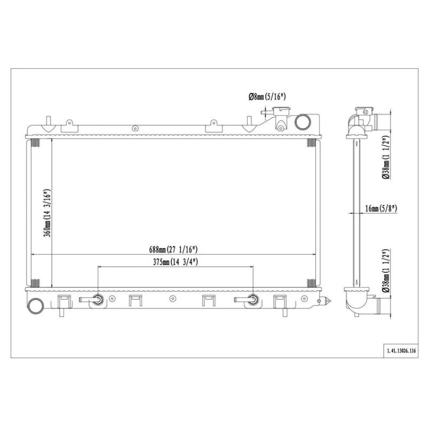 Reach International 41-13026 Radiator