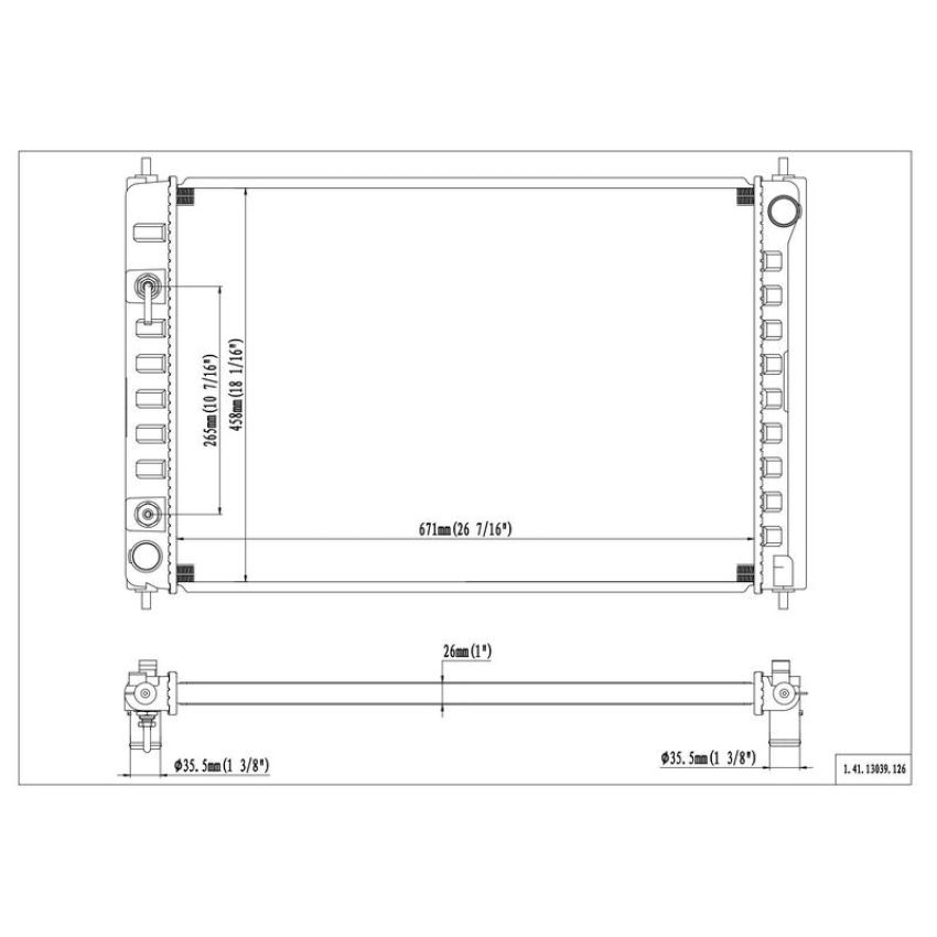 Reach International 41-13039 Radiator