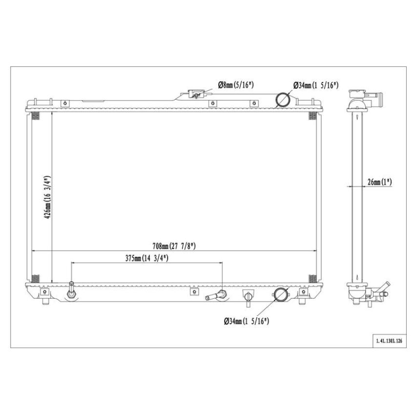 Reach International 41-1303 Radiator