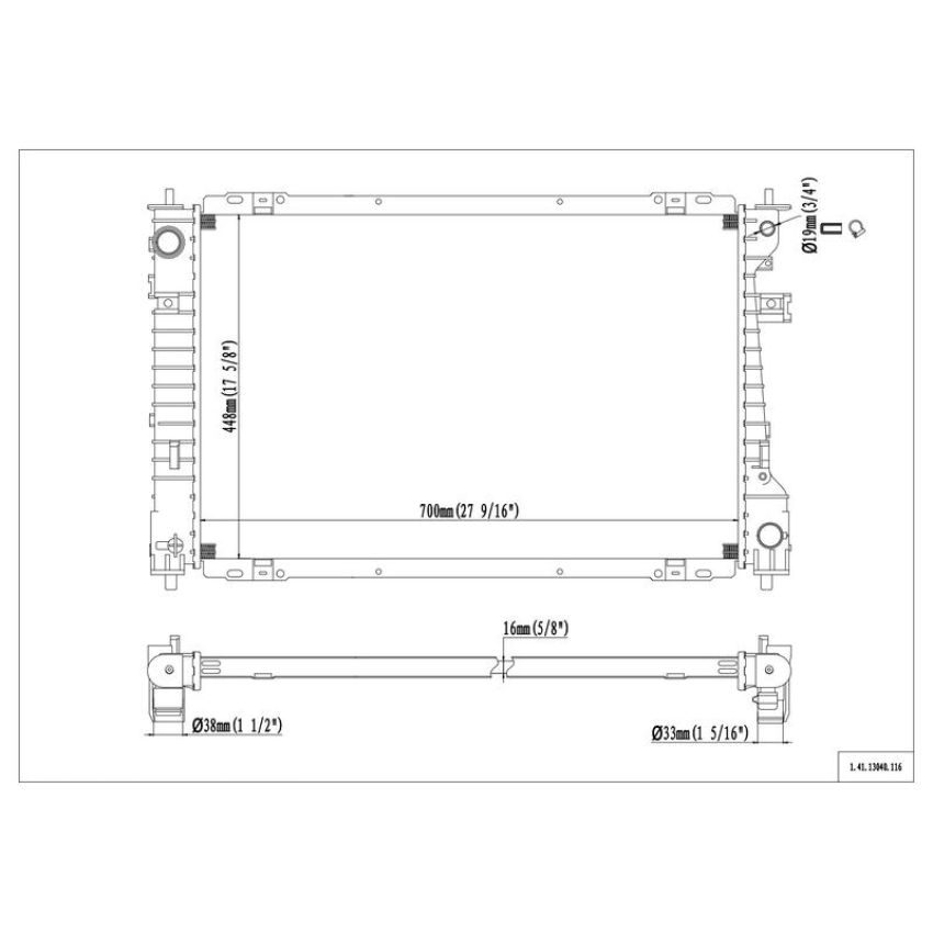 Reach International 41-13040 Radiator