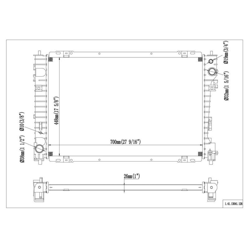 Reach International 41-13041 Radiator