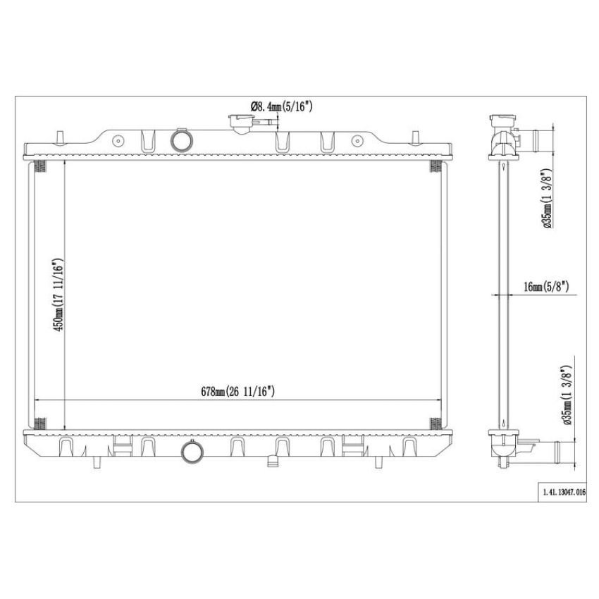 Reach International 41-13047 Radiator