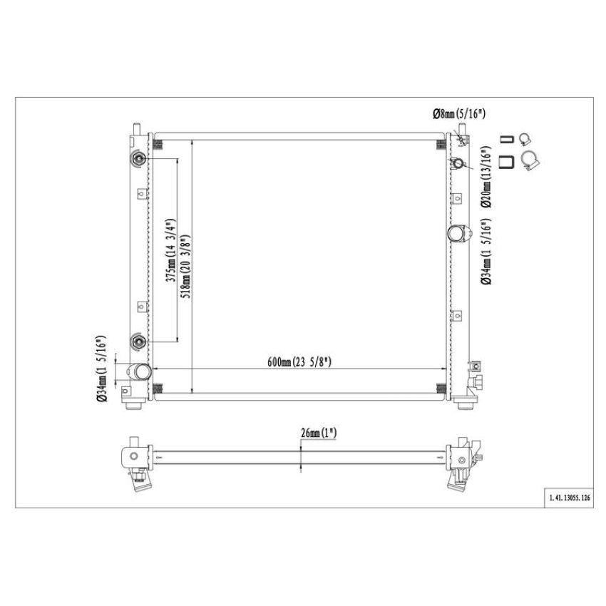 Reach International 41-13055 Radiator