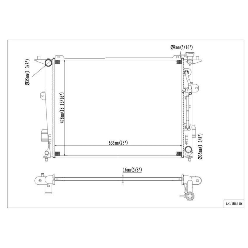 Reach International 41-13085 Radiator