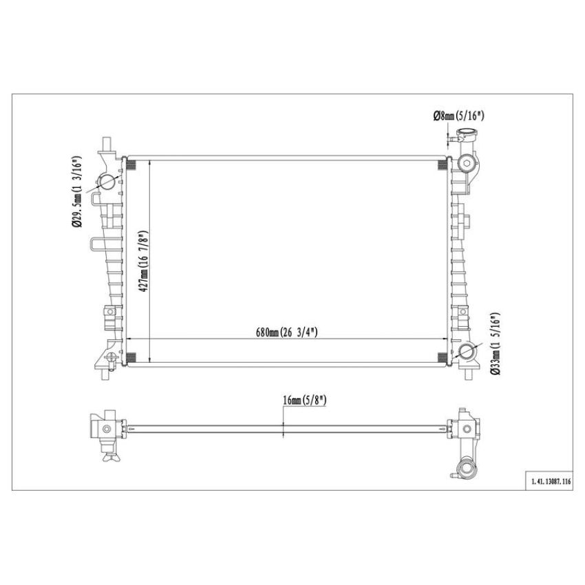 Reach International 41-13087 Radiator