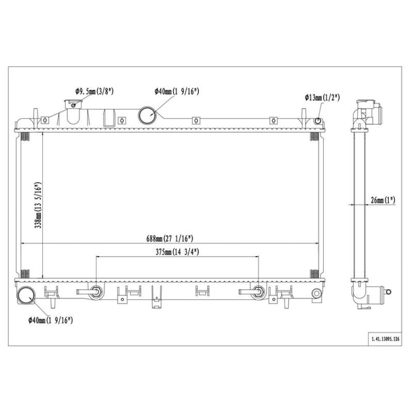 Reach International 41-13095 Radiator