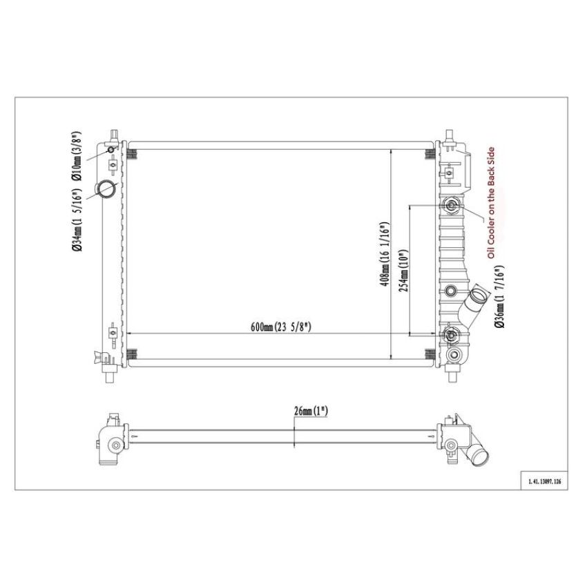 Reach International 41-13097 Radiator