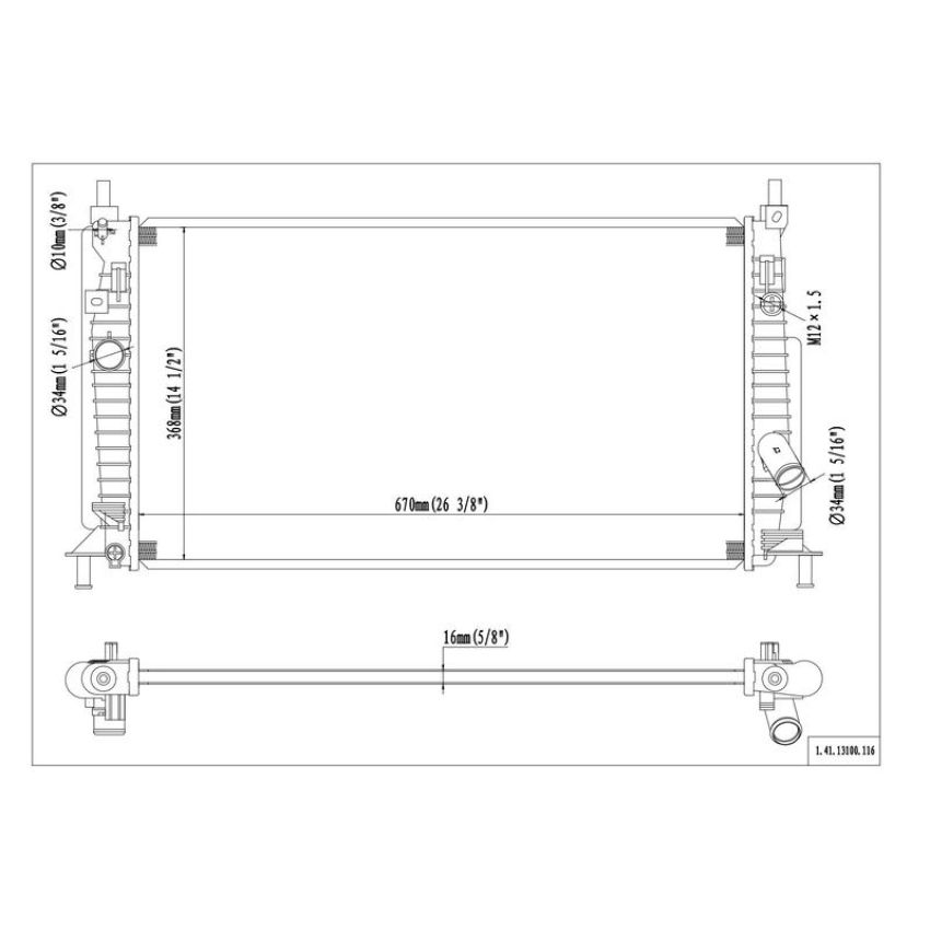 Reach International 41-13100 Radiator