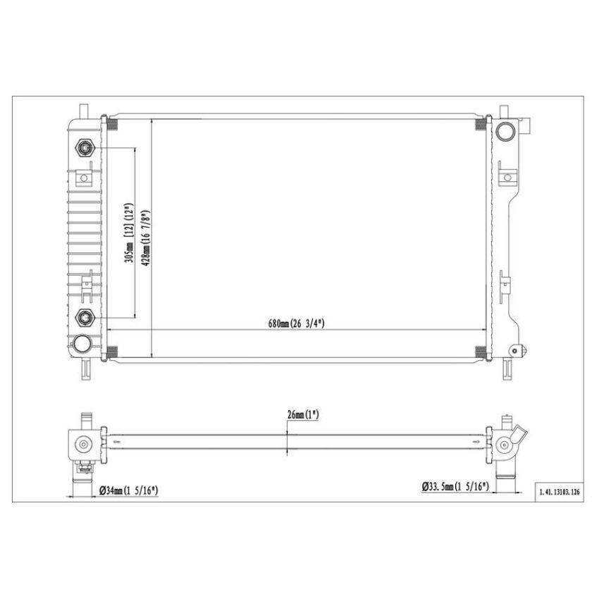 Reach International 41-13103 Radiator