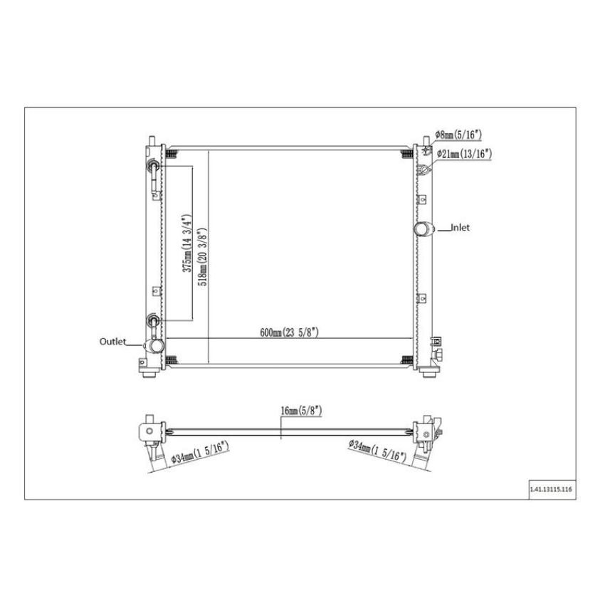 Reach International 41-13115 Radiator